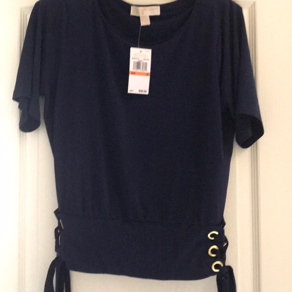 Michael Kors Navy Blue Dressy Top